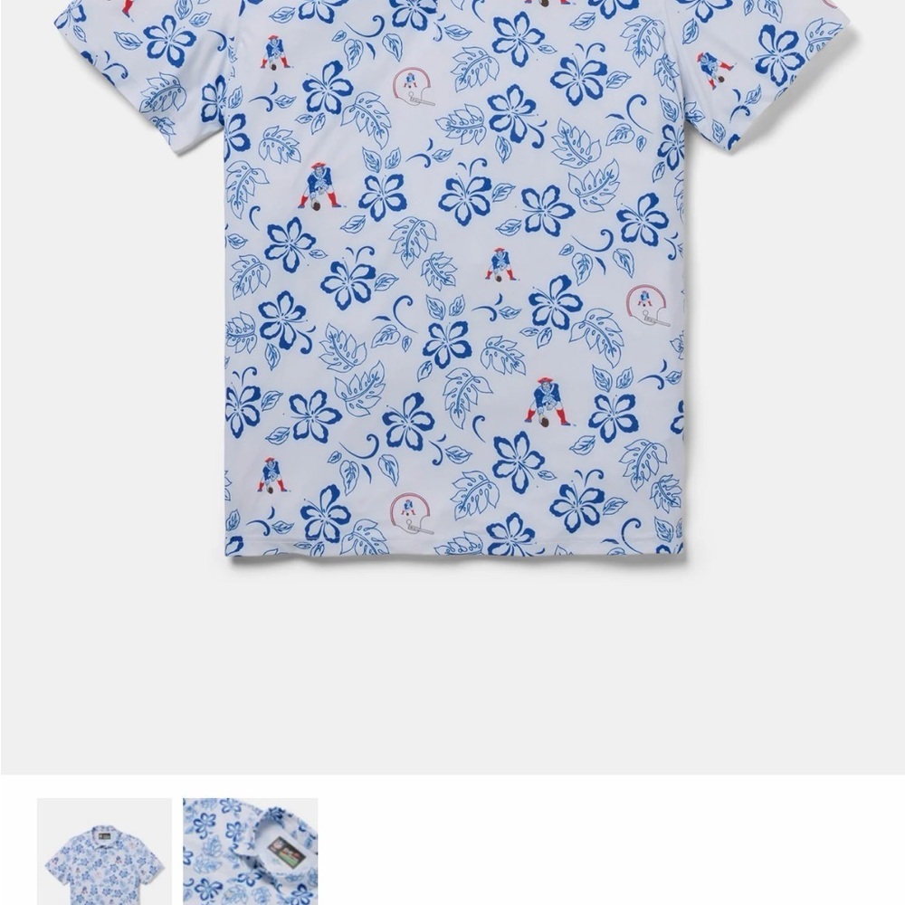 reyn spooner White & Blue Floral NFL Polo - Picture 2 of 5